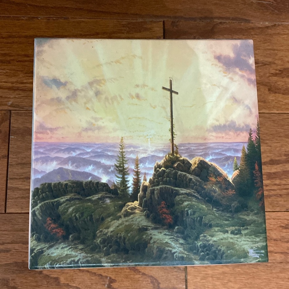 Vintage 2002 THOMAS KINKADE Painter Of Light rare Sunrise Cardboard Box